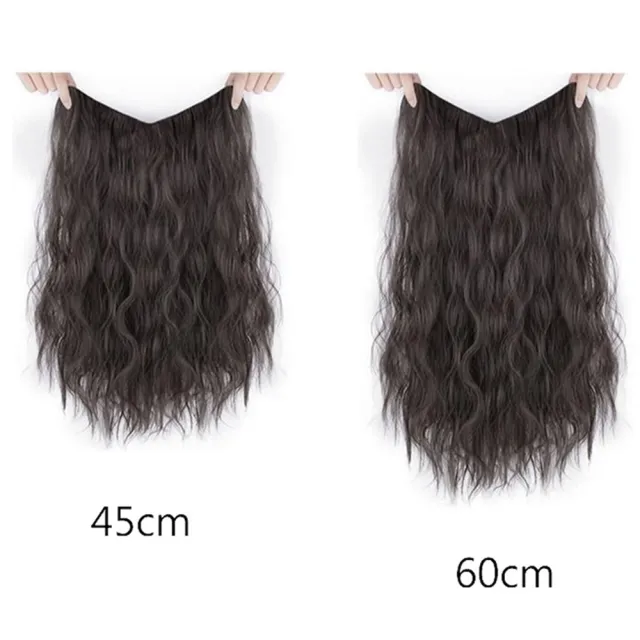 【巴黎精品】現貨出清 女髮片長假髮透氣假髮片輕量隱形增髮量假髮接髮(V型水波紋捲髮蓬鬆4色a1ct36)