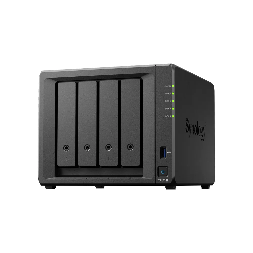 【Synology 群暉科技】搭 4TBx2★ DS425+ 4Bay NAS 網路儲存伺服器(Intel/2GB)(HAT3300-4T)