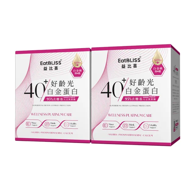 【EatBLISS 益比喜】好齡光白金蛋白 大豆異黃酮plus 奶素(10包/盒x2)優蛋白 蛋白粉 增強體力 乳清蛋白