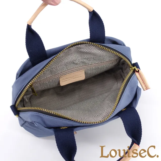 【LouiseC.】雙11 Tree House 超輕盈尼龍+植鞣革牛皮多隔層多收納手提斜背防水包-5色(YS2220)