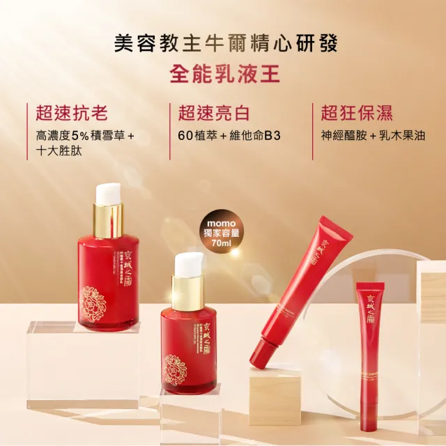 【牛爾京城之霜】短效-獨家組 60植萃十全頂級全能乳120ml+60植萃全能乳70ml +贈小全能15ml(保濕乳/抗老)