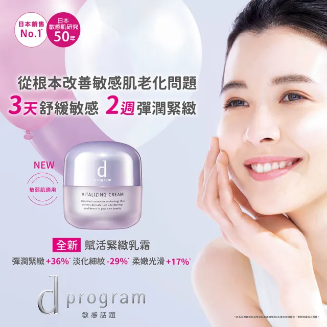 【d program 敏感話題】賦活抗老乳霜加倍組(45gx2/敏弱肌/敏感肌)