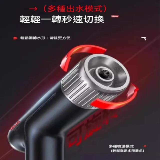 【ZHIPU 芝浦】園藝灑水槍 洗車水槍 多功能噴水槍 15米伸縮彈簧水管 自來水高壓噴頭 沖洗澆花水槍 定制款L
