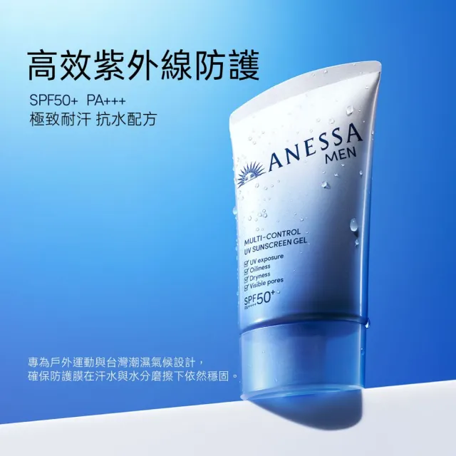 【ANESSA 安耐曬】男神光控油防曬水凝乳新客組