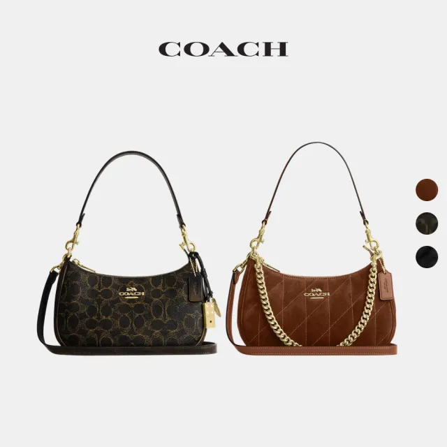 【COACH】蔻馳官方直營 TERI 絎縫細節單肩包 單肩手袋 斜背包-多色任選(CDY83/CET35)