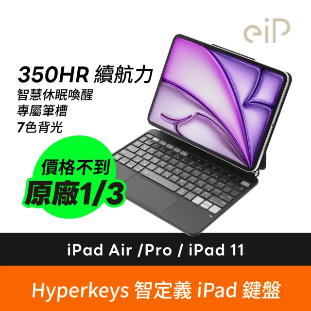 【eiP】Hyperkeys 智定義 iPad 鍵盤 (注音版 原廠保固/Air11/Air13/Air5/Pro11/Pro13/M4/M5)