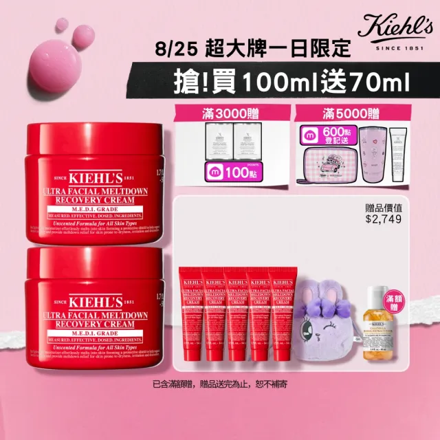 【Kiehl’s 契爾氏】官方直營 益肌重生修復凝霜 50ml雙入囤貨組(Kiehl’s/新品上市/修護保濕霜)