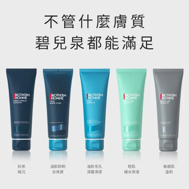 【Biotherm 碧兒泉】官方直營 男仕 極量深層潔面霜 125ml(BIOTHERM洗面乳)