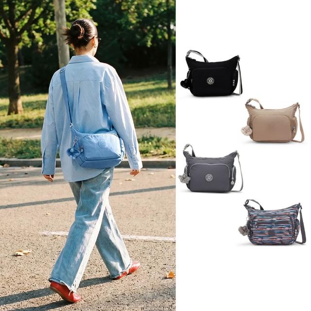 【KIPLING】品牌經典新款-牛角包 ★ 輕巧多袋實用側背包(多色任選) 女包