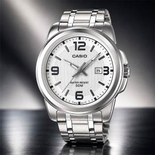 【CASIO 卡西歐】MTP-1314D-7A 大錶徑日期顯示男指針錶(簡約潮流 錶徑約4.49公分)