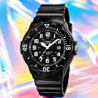 【CASIO 卡西歐】LRW-200H-1B 繽紛色彩指針錶款(防水100米 錶徑約3.42公分)