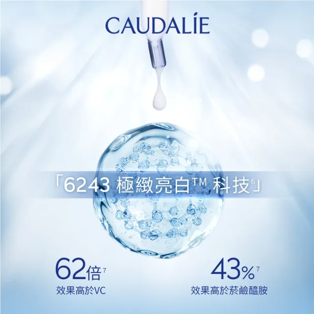 【CAUDALIE 歐緹麗】葡萄蔓極緻亮白精華液 30ml(小奶瓶/亮白淡斑/7日有感)