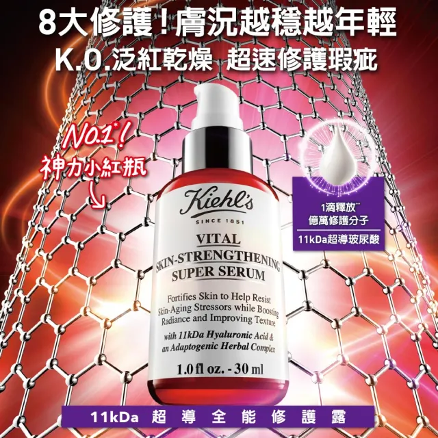 【Kiehl’s 契爾氏】官方直營 11kDa超導全能修護露 50ml(Kiehl’s/  小紅瓶大瓶裝)