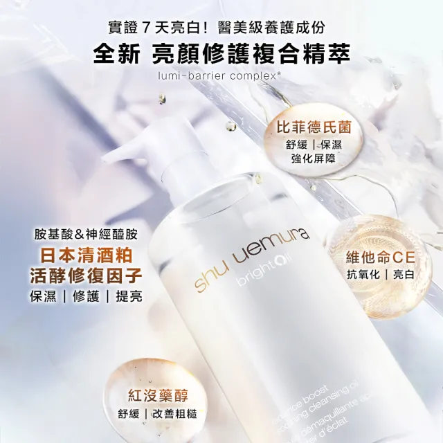 【Shu uemura 植村秀】官方直營 酒粕活酵淨亮潔顏油 450ml(卸妝油/酒粕白油/醫美級)