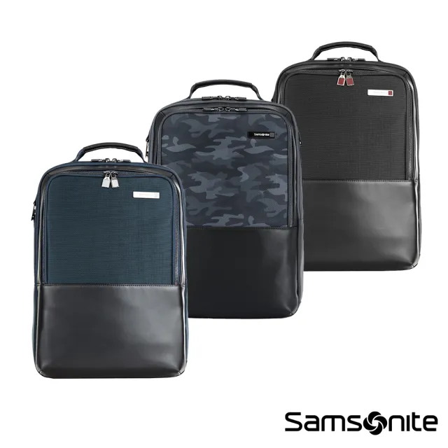 【Samsonite 新秀麗】SEFTON 商務輕量筆電後背包/雙肩包/電腦包14吋(多色可選)
