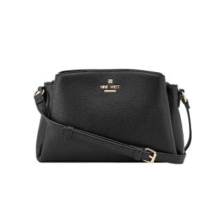 【NINE WEST】LUELA 品牌經典斜背包-黑色(572970)