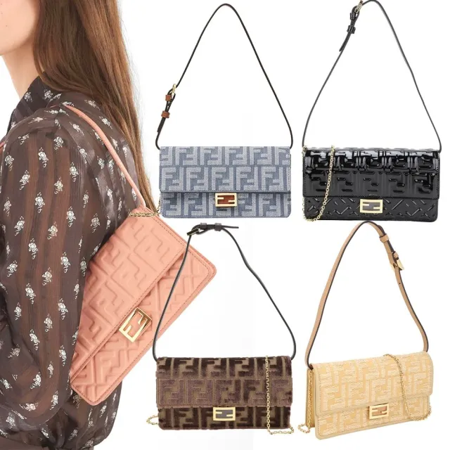 【FENDI 芬迪】Baguette 翻蓋 鍊帶包 兩用包-多款可選(肩背包 手提包 晚宴包 腋下包)