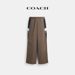 【COACH】蔻馳官方直營 聚酯纖維直筒型運動褲-混合棕色(CDV17)