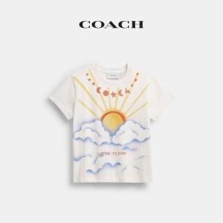 【COACH】蔻馳官方直營 AIRBRUSH圖案90年代風格T恤-黃色(CDI31)