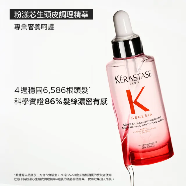【KERASTASE 巴黎卡詩】粉漾芯生頭皮精華雙入組(頭皮精華/頭皮保養/蓬鬆/養髮)