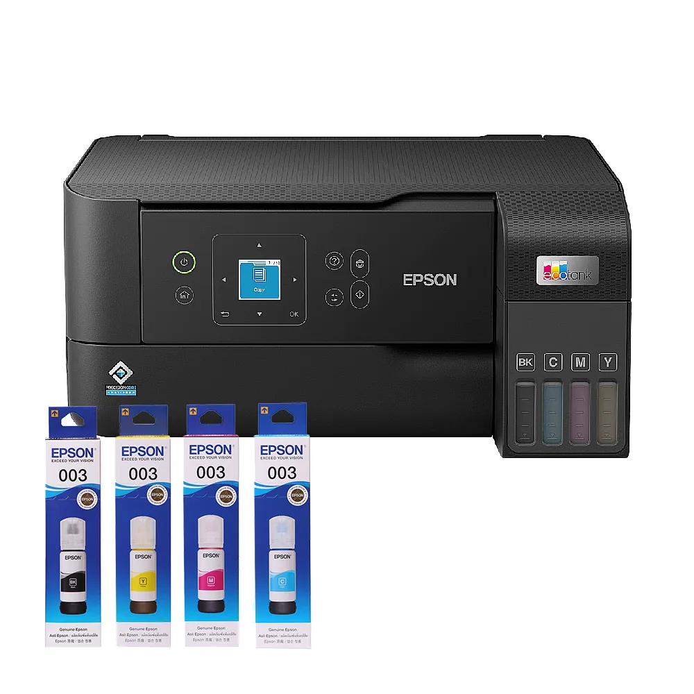 【EPSON】官方直營 搭1組T00V原廠1黑3彩墨水★L3560 三合一Wi-Fi智慧遙控連續供墨複合機