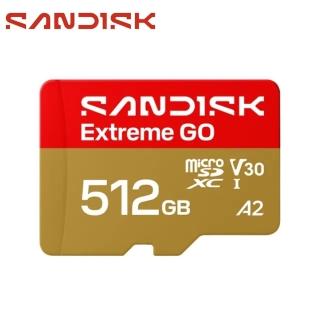 【SanDisk 晟碟】〔全新版〕512GB Extreme GO microSDXC 4K U3 記憶卡 (讀取240MB/s 原廠永久保固)