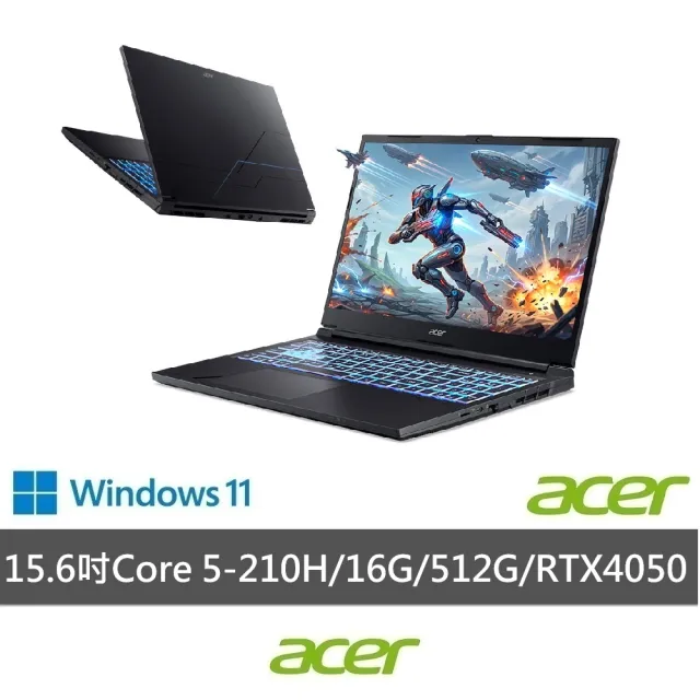 【Acer】獨家送羅技鼠★15.6吋Core 5效能AI電競筆電(Aspire 7/A715-59G-565X/Core 5-210H/16G/512G/RTX4050