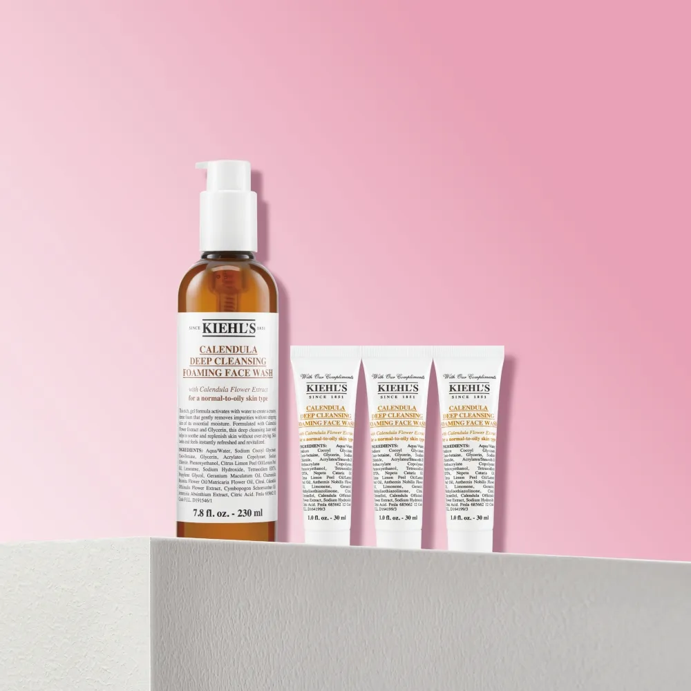 【Kiehl’s 契爾氏】官方直營 金盞花泡泡潔面凝露230ml(Kiehl’s/保濕 舒緩)