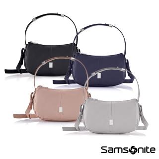 【Samsonite 新秀麗】UP-LINE 時尚優雅輕量尼龍背提兩用新月包/斜肩包/女包/側背包/手提包(多色可選)