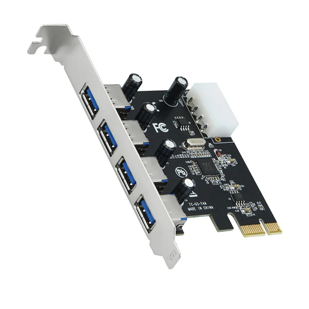 【台灣霓虹】PCIe轉4埠USB3.0電腦擴充卡