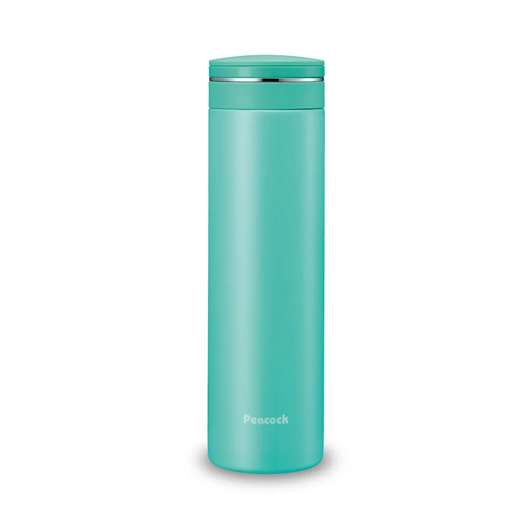 【日本孔雀Peacock】輕享休閒不鏽鋼保冷保溫杯500ML-淺草綠(防燙杯口設計)(保溫瓶)