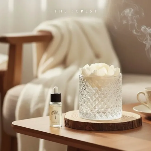 【The Forest 癒森林】秋日里香氛水晶杯禮盒含15ml品牌香氛油(送禮禮盒/居家香氛/生日禮物/精油香水)