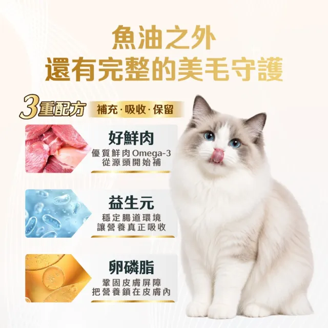 【怪獸部落】貓族德國頂級魚油鮮肉主食糧800g