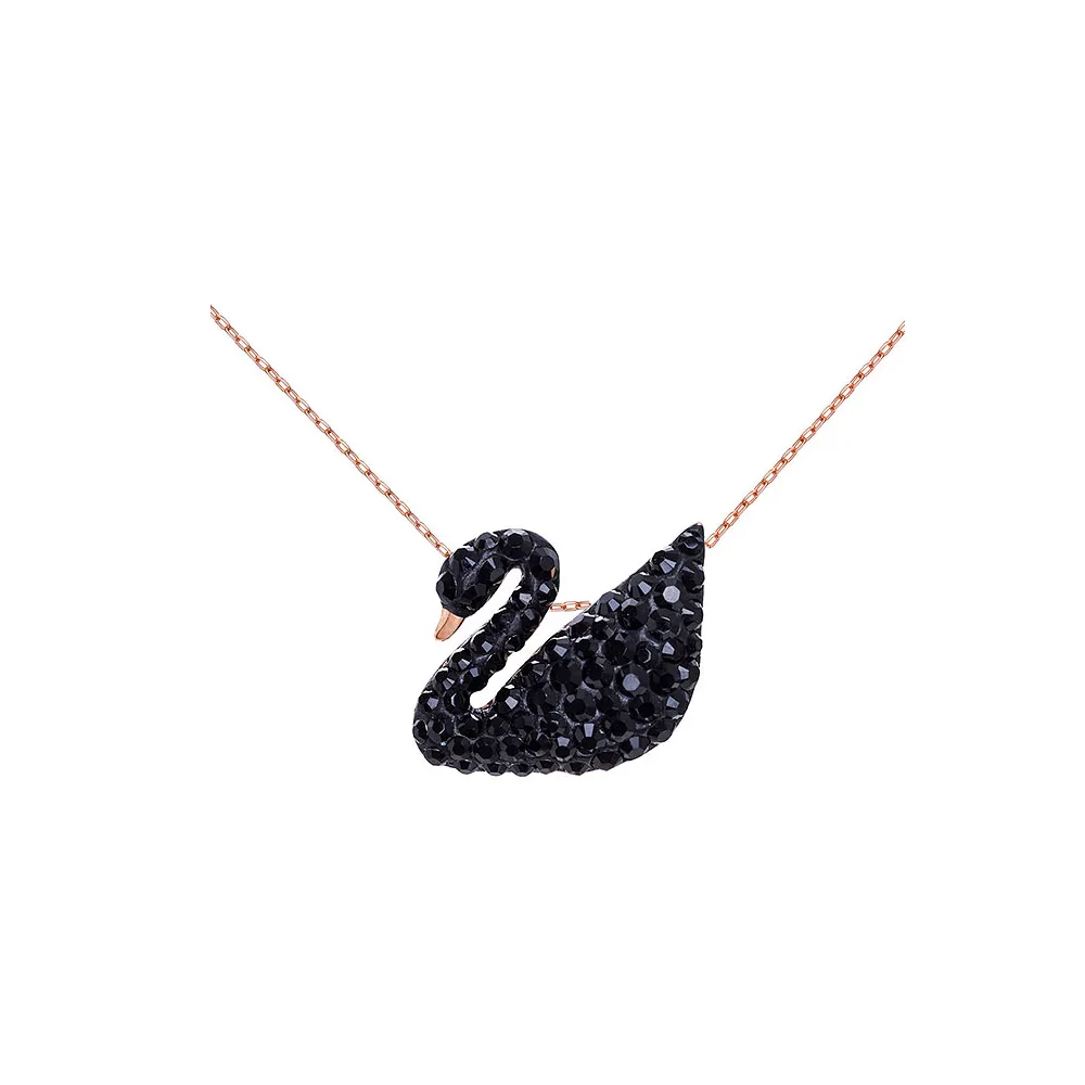 【SWAROVSKI 施華洛世奇】小黑天鵝水晶項鍊 5204133 (真 品 平 輸)