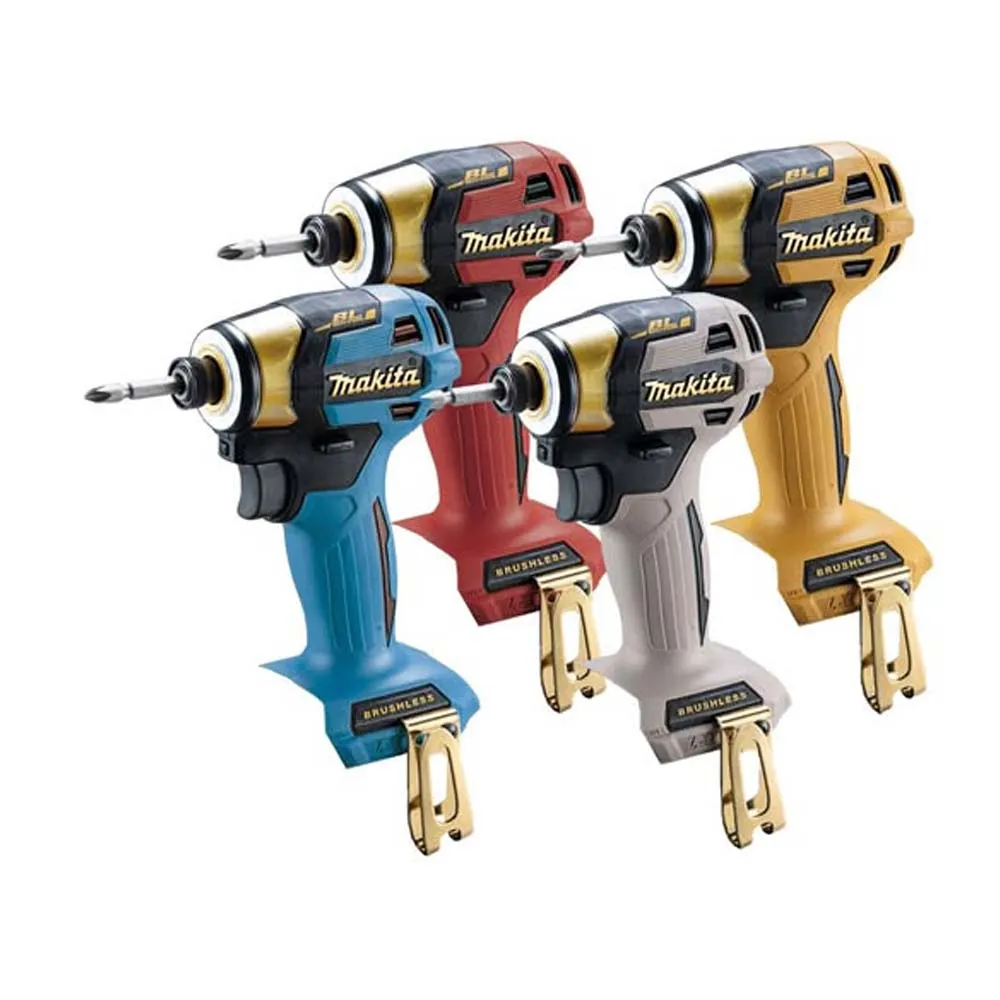 【MAKITA 牧田】20周年限定版 18V鋰電無刷衝擊起子機-空機(DTD173)曜金色/暮灰色/緋紅色/溟藍色