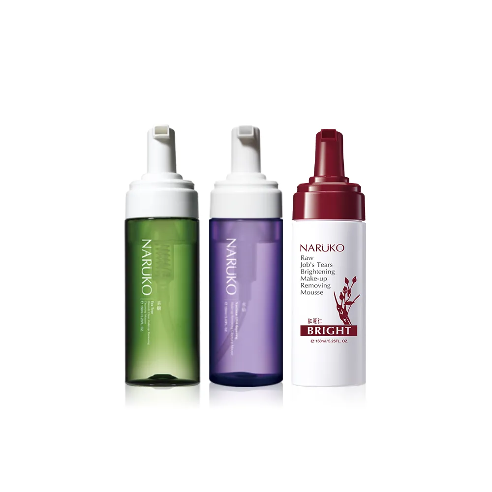 【NARUKO 牛爾】洗卸慕斯一網打盡組★茶樹洗卸慕絲150ml+水仙洗卸慕絲150ml+紅薏仁洗卸慕絲150ml(洗面)