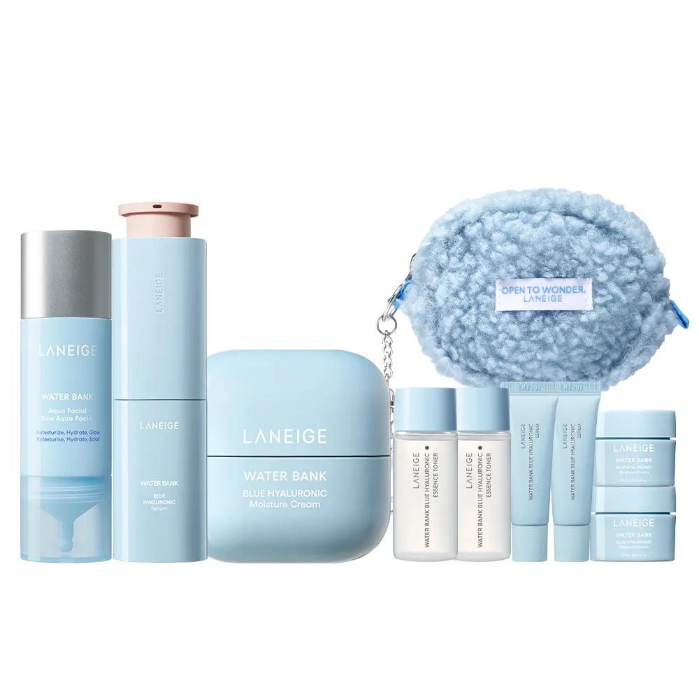 【LANEIGE 蘭芝】官方直營 全能爆水修護保濕組(蘭芝 保濕精華 保濕霜 水光安瓶 送禮首選)