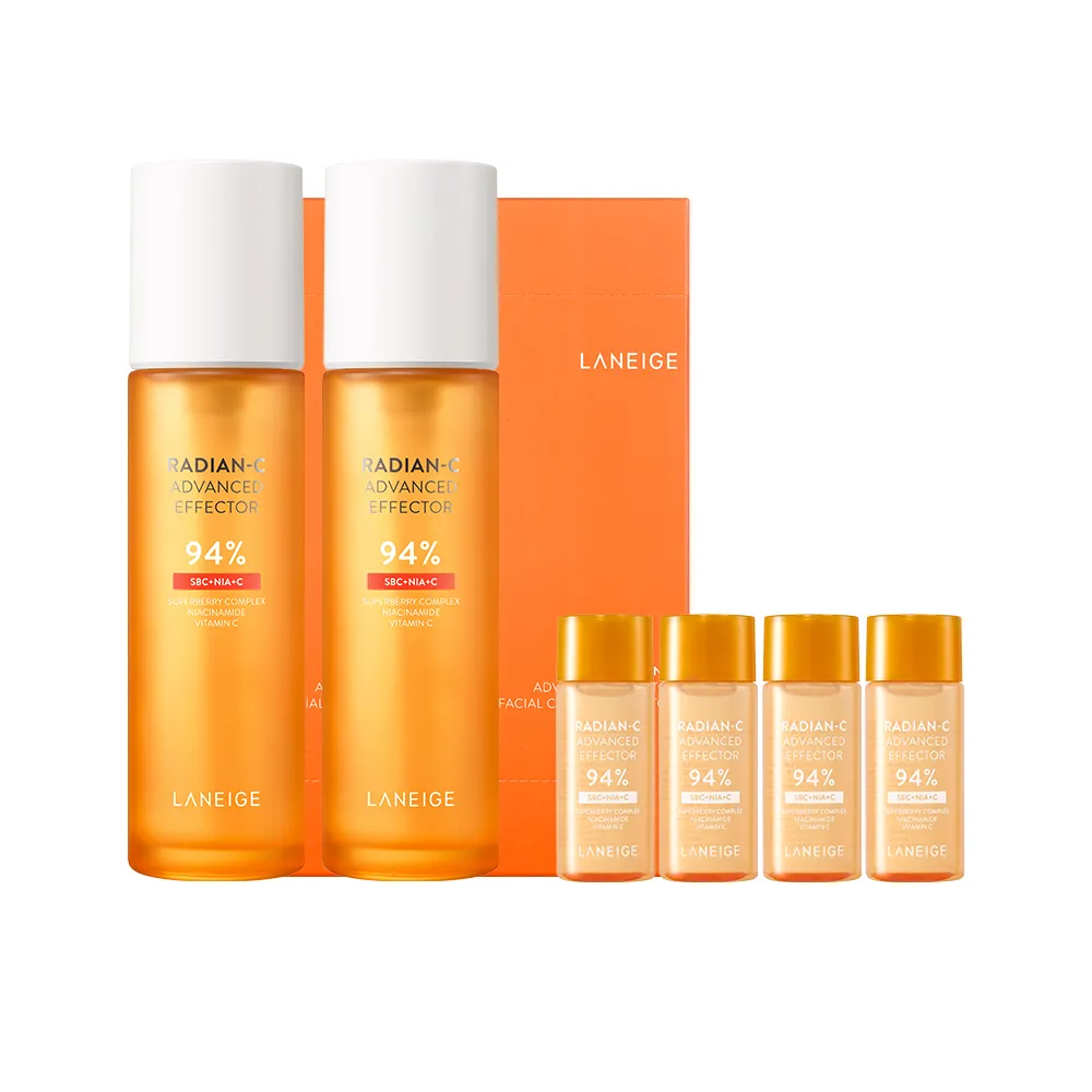 【LANEIGE 蘭芝】官方直營 維他命C淨膚煥顏精露150ml 雙入組(蘭芝 美白化妝水 保養 去角質)