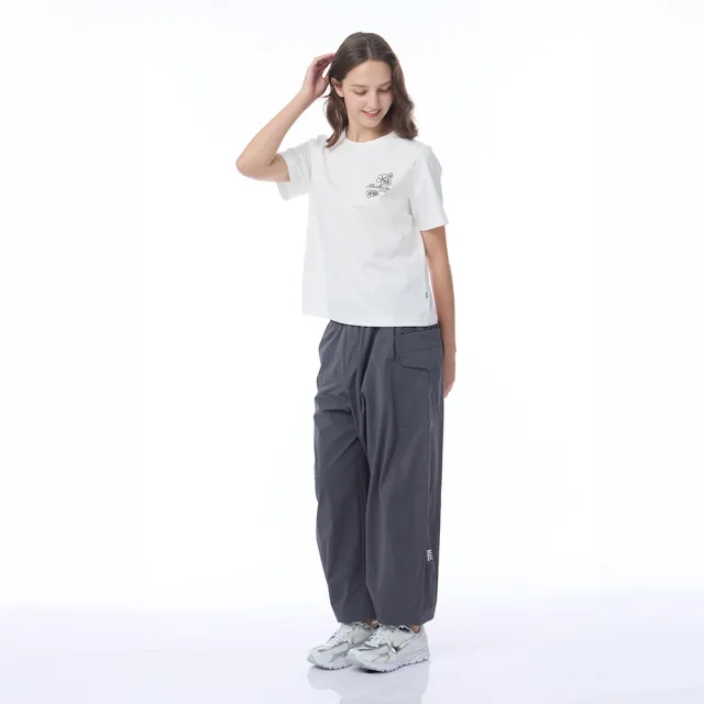 【NAUTICA】官方旗艦 女裝  花卉刺繡涼感短袖T恤-白色