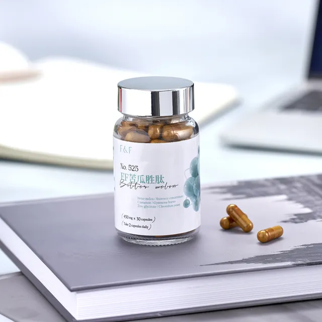 【F&F】艾芙-苦瓜胜肽膠囊 3盒組-共90顆(醣類代謝 美國專利 山苦瓜 肉桂萃取 武靴葉)