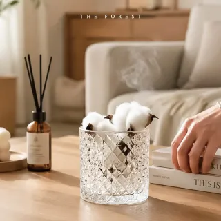 【The Forest 癒森林】北海道白雪香氛水晶杯禮盒含15ml品牌香氛油(送禮禮盒/居家香氛/生日禮物/))
