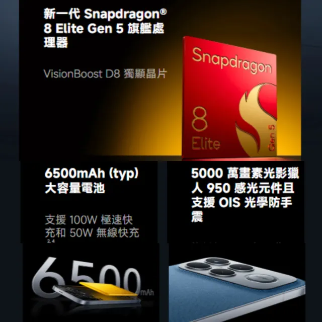 【POCO】官方旗艦館 POCO F8 Ultra 6.9吋 5G(16G/512G/ Snapdragon 8 Elite Gen 5/5000萬畫素三鏡頭相機)
