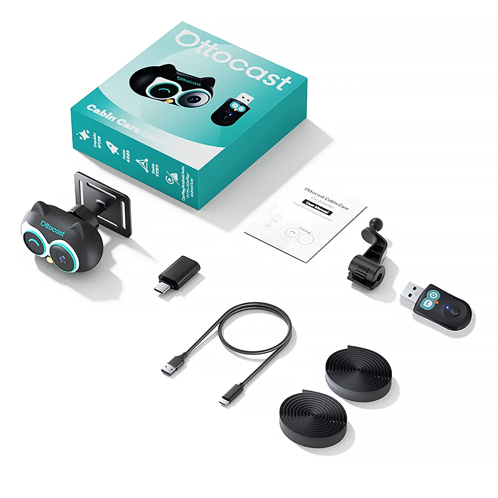 【ottocast】Cabin Care 車用寶寶攝影機 有線轉無線CarPlay 車載接收器 隨插即用 後座攝影機 寵物嬰兒監視