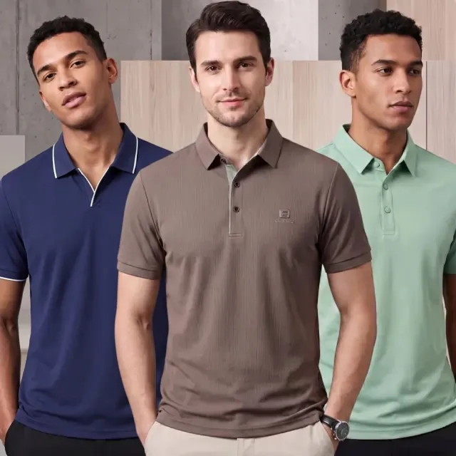 【巴黎精品】買一送一 現貨限搶 男POLO衫高爾夫球衫夏季冰絲涼感速乾短袖上衣(父親節送禮精選禮物b7a2)