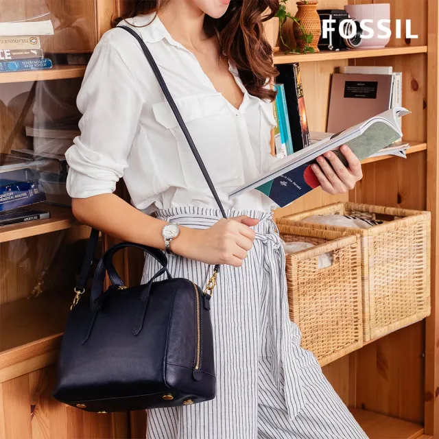 【FOSSIL】Sydney 輕量真皮波士頓包 (多色可選 單一價)