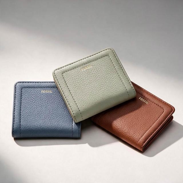 【FOSSIL】Madison 真皮經典兩折對開短夾 (多款任選)