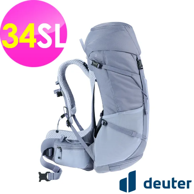 【deuter】FUTURA PRO透氣網架背包34SL(3401226水藍/戶外旅遊/日常休閒/旅行/登山健行)