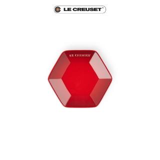 【Le Creuset】瓷器六角盤16cm(櫻桃紅)