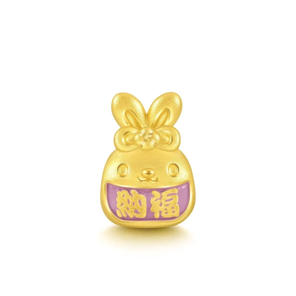【點睛品】Charme Mini 納福兔御守 黃金串珠