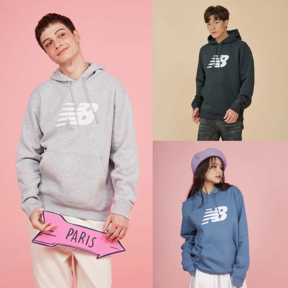 【NEW BALANCE】NB 刷毛帽T/連帽上衣_男款/女款_MT43904AG_MT43904BK(美版 版型偏大)